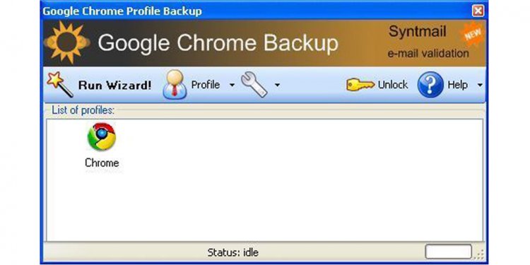 Backup google chrome