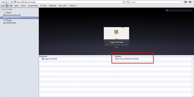 Your bookmark s Address to