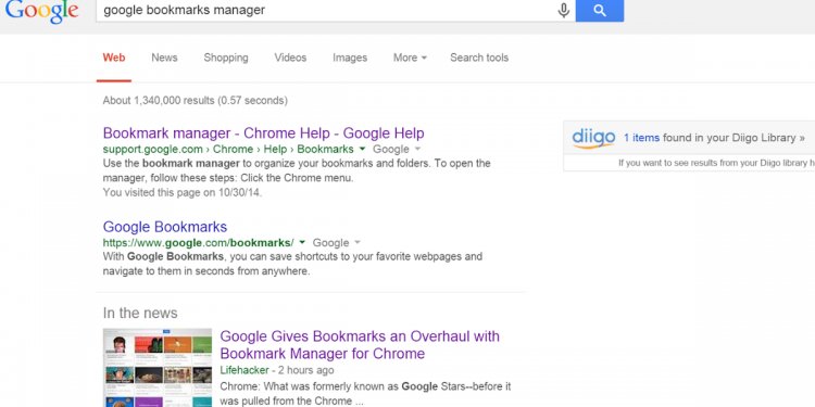 Google s New Bookmark Manager