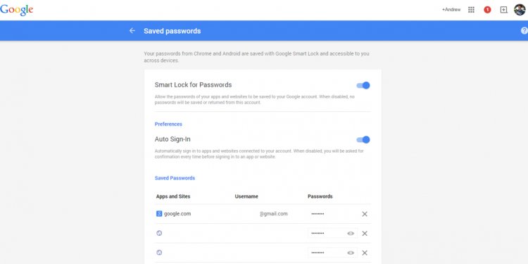 Google Passwords