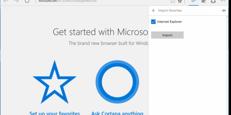 Importing Internet Explorer