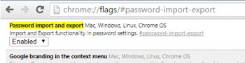 chrome import export passwords