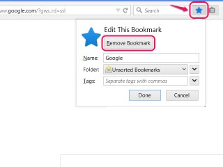Edit bookmark