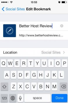 edit bookmark item in safari on iphone