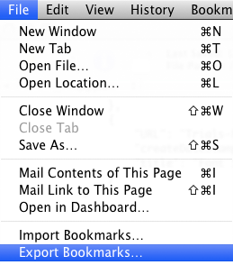 Export all Safari bookmarks