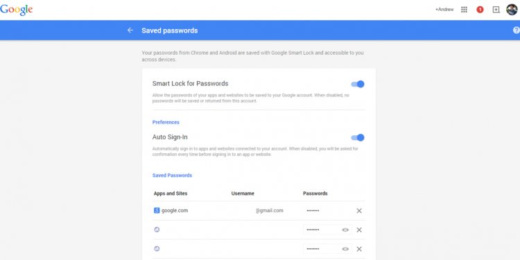 Sync Chrome passwords