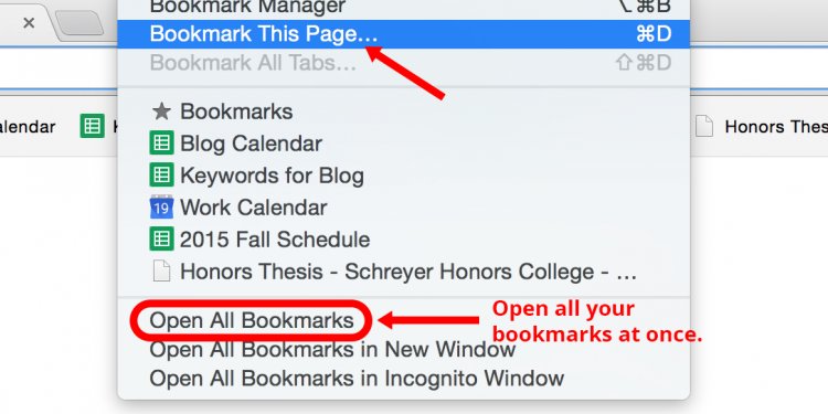 Keep bookmarks online
