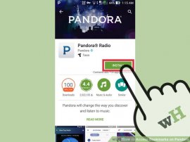 Image titled Access Bookmarks on Pandora Step 1