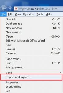Importing IE Favorites 1
