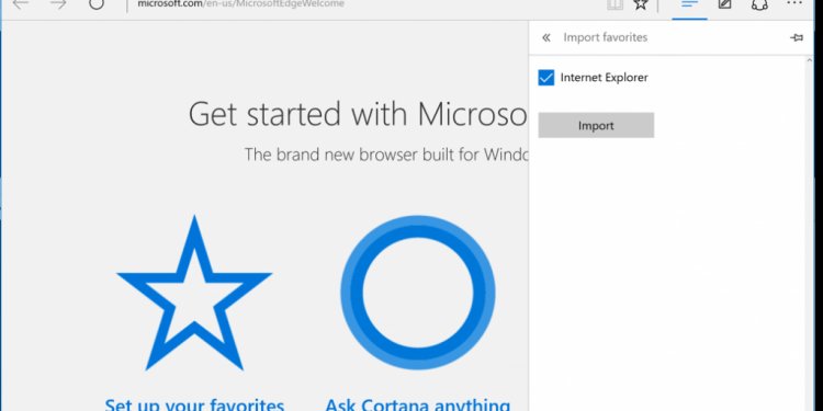 Import favorites into ie