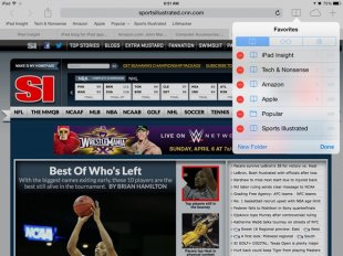 iPad Safari Favorites