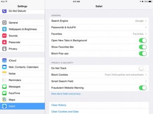 iPad Safari Show Favorites bar