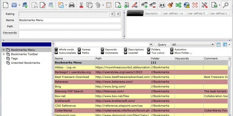 Bookmarks Organizer