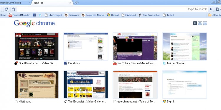 Favorites bar Google Chrome