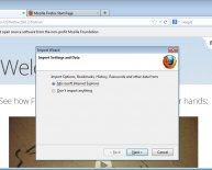 Firefox import Favorites